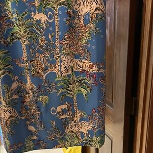 Lilly Pulitzer Exotic Blue and Gold Mini Dress